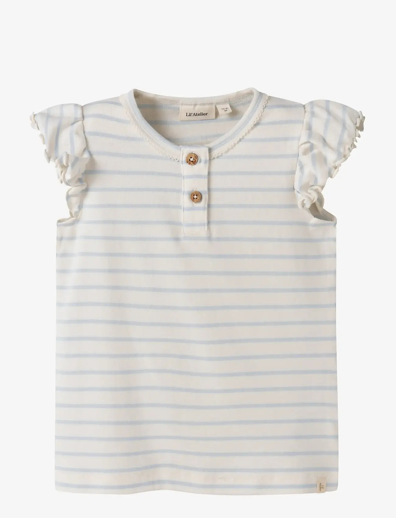 Lil'Atelier - NMFGEO BIA CAPSL TOP LIL - short-sleeved t-shirts - coconut milk - 0