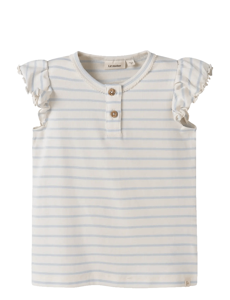 Lil'Atelier - NMFGEO BIA CAPSL TOP LIL - short-sleeved t-shirts - coconut milk - 0