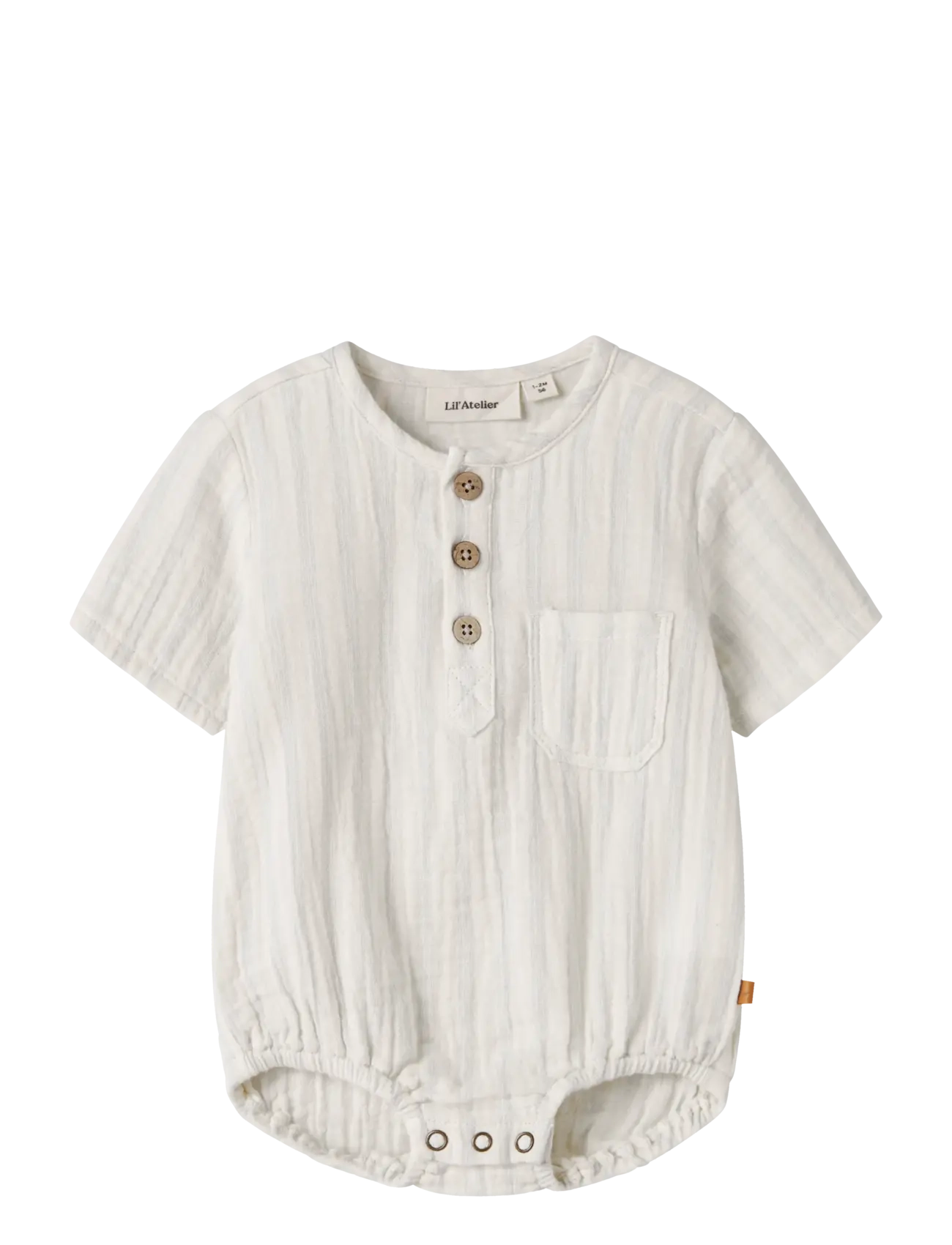 Lil'Atelier NBMHAGI SS LOOSE SHIRT BODY LIL - Kortermede - COCONUT MILK / white