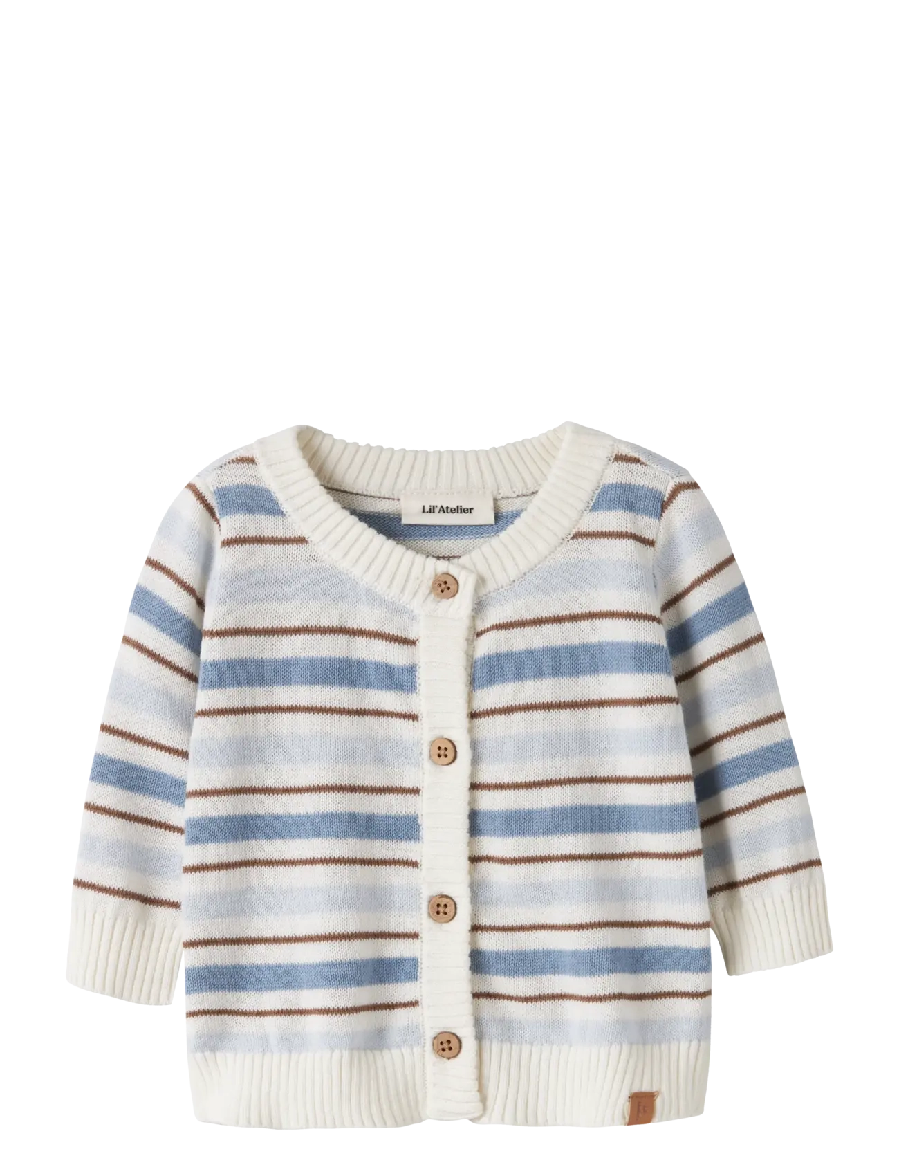 Lil'Atelier NBMHITO LS KNIT CARD LIL - Lil'Atelier - COCONUT MILK / cream