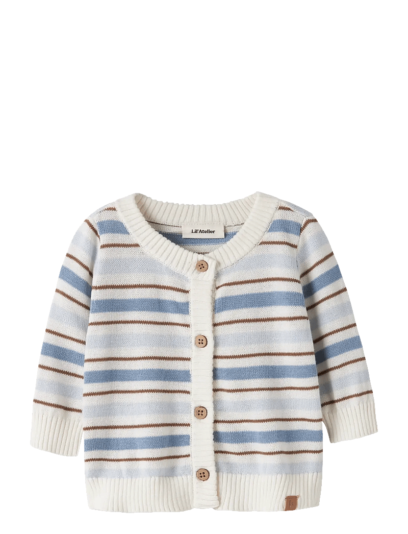 Lil'Atelier - NBMHITO LS KNIT CARD LIL - cardigans - coconut milk - 0