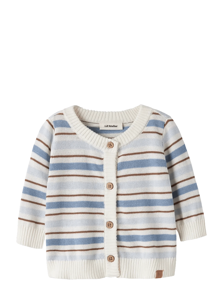 Lil'Atelier - NBMHITO LS KNIT CARD LIL - cardigans - coconut milk - 0