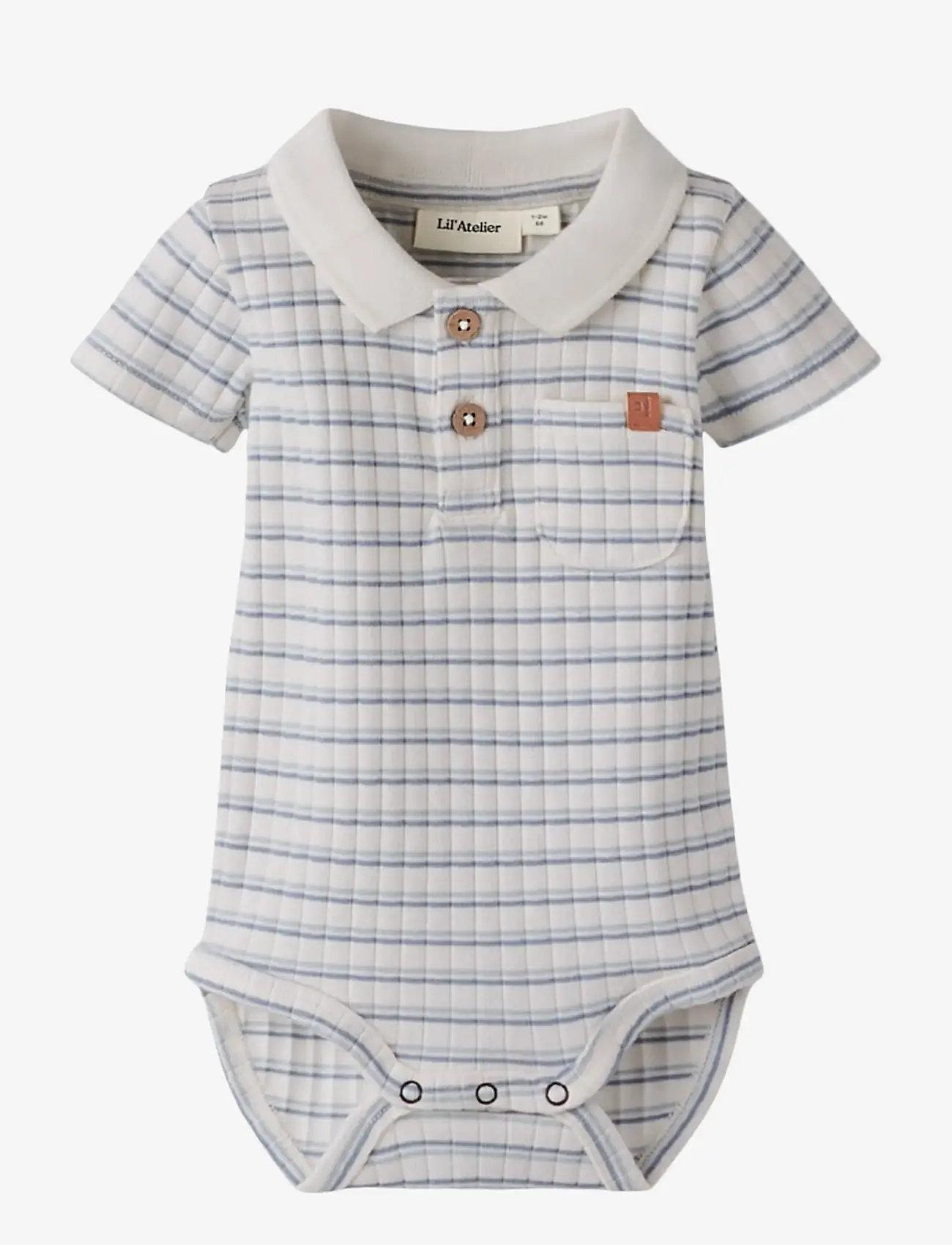 Lil'Atelier - NBMHALDUR SS SLIM BODY LIL - ar īsām piedurknēm - coconut milk - 0