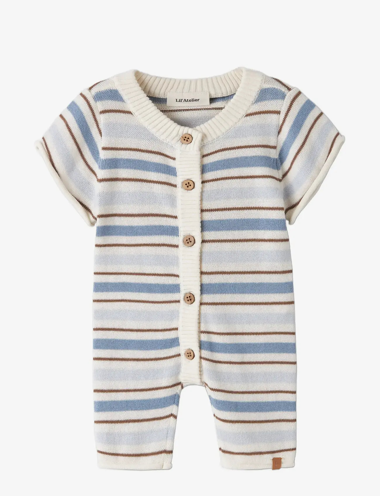 Lil'Atelier - NBMHITO SS KNIT SUIT LIL - short-sleeved - coconut milk - 0