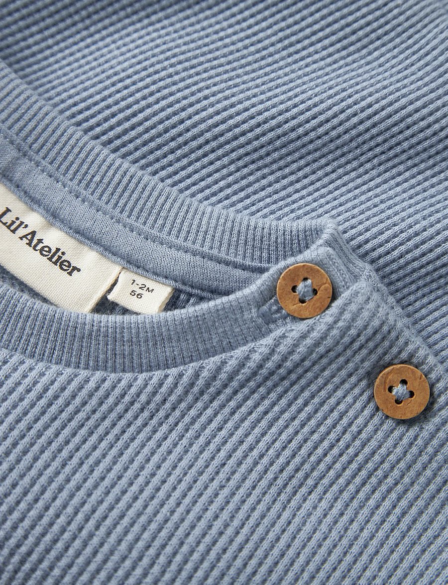 Lil'Atelier - NBMHARUN SS LOOSE SWEAT LIL - sweatshirts - dusty blue - 4