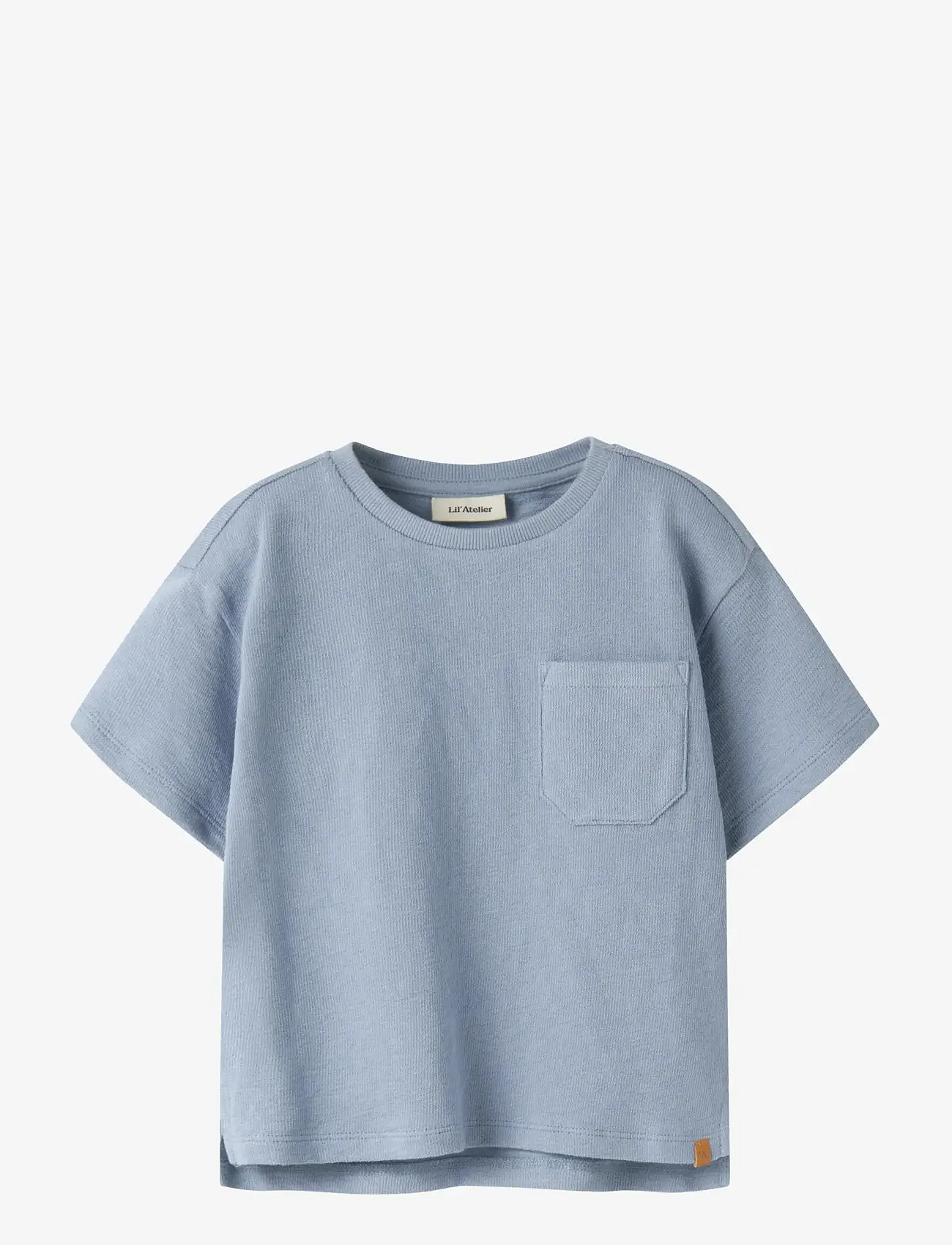 Lil'Atelier - NMMDIAS LOP SS LOOSE SWEAT LIL - kortærmede t-shirts - dusty blue - 0