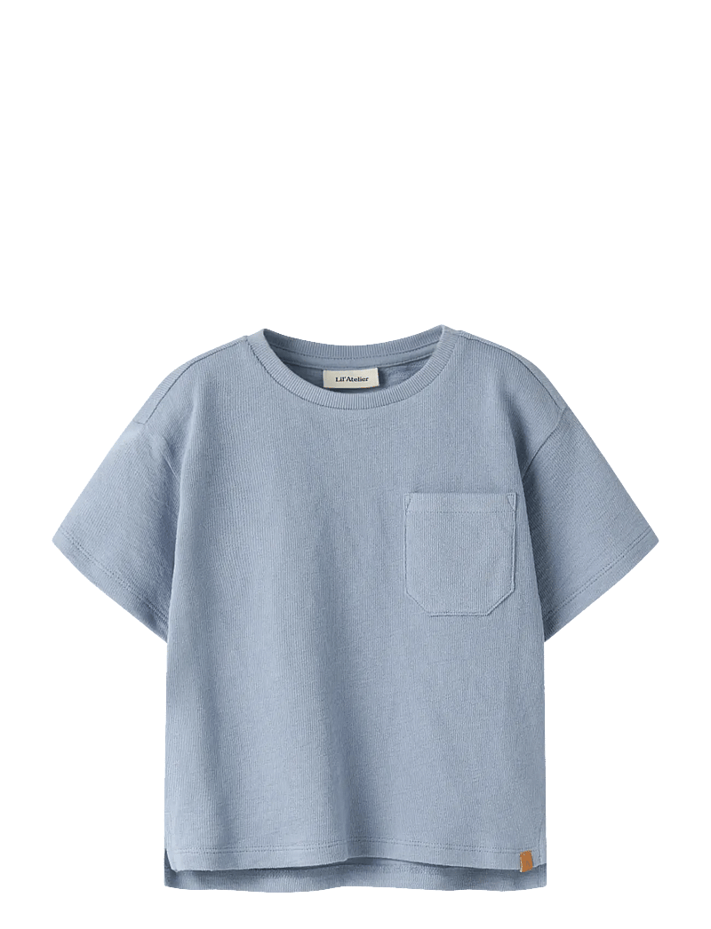 Lil'Atelier - NMMDIAS LOP SS LOOSE SWEAT LIL - kortærmede t-shirts - dusty blue - 0