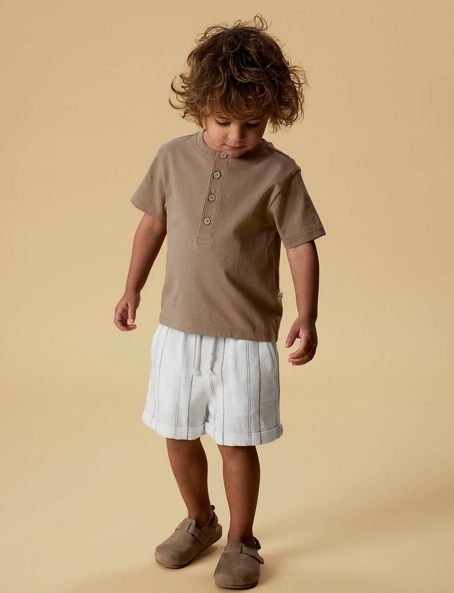 Lil'Atelier - NMMDOLAN LEN SS LOOSE TOP LIL - korte mouwen - coca mocha - 2
