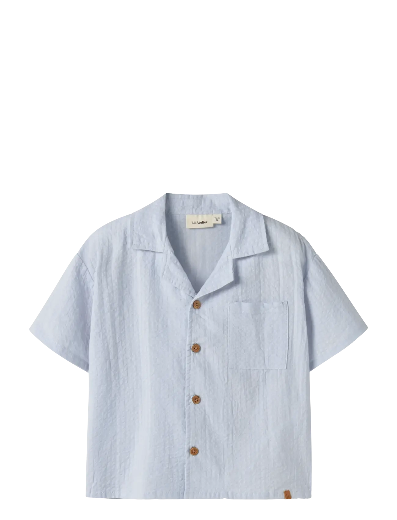 Lil'Atelier Nmmhoman Mak Ss Loose Shirt Lil, 104, Shirts, Blau - Short-sleeved Kinder