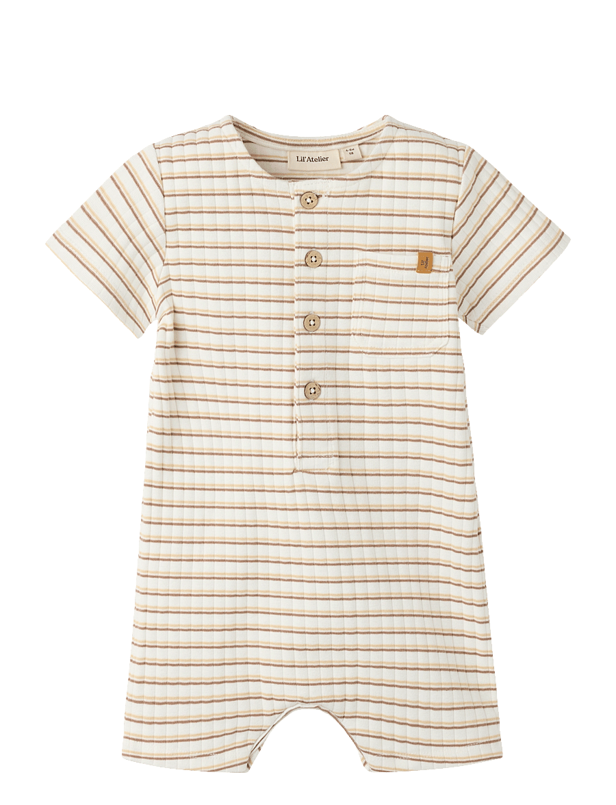 Lil'Atelier - NBMHALDUR SS LOOSE SHORT SUIT LIL - jumpsuits - coconut milk - 0