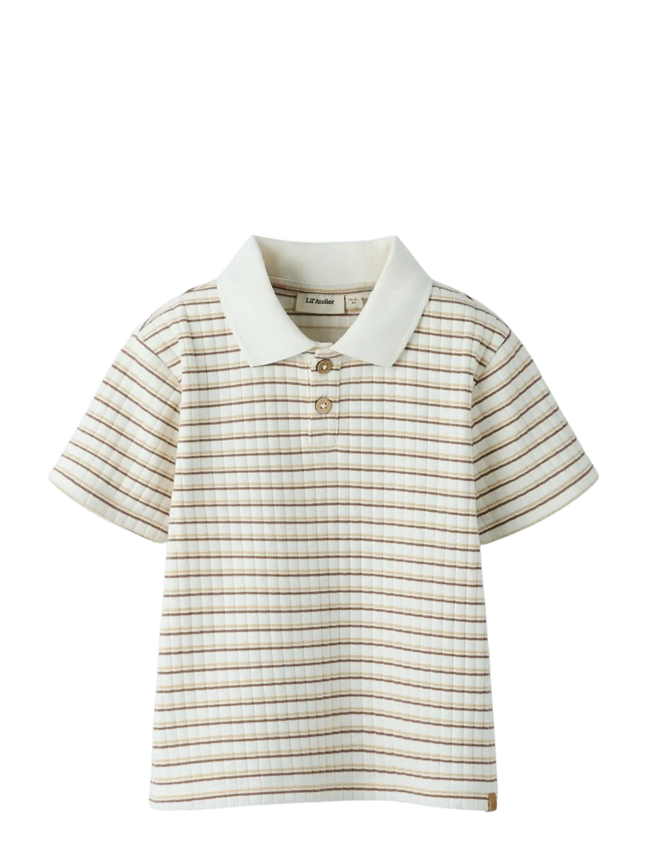 Lil'Atelier NMMHALDUR SS LOOSE POLO LIL - Lil'Atelier - COCONUT MILK / cream