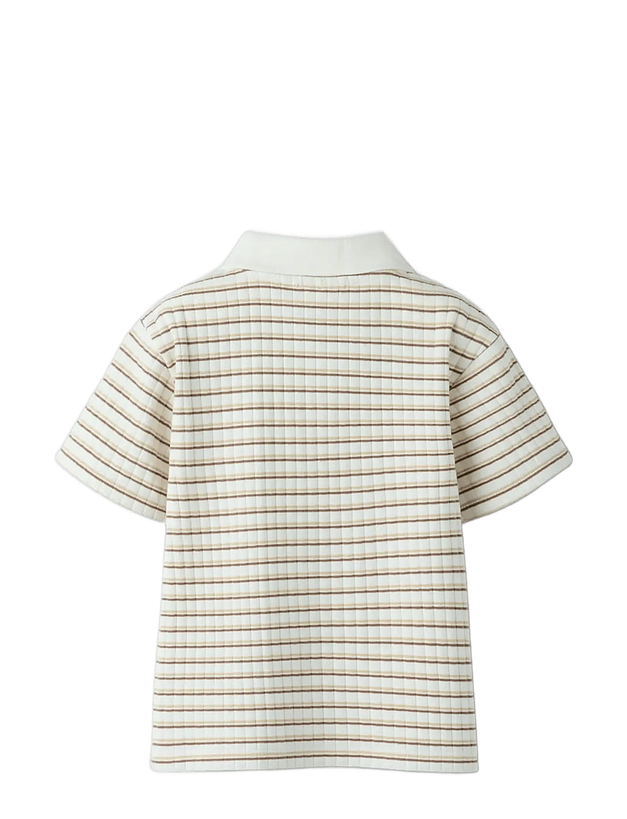 Lil'Atelier - NMMHALDUR SS LOOSE POLO LIL - stutterma polo - coconut milk - 1