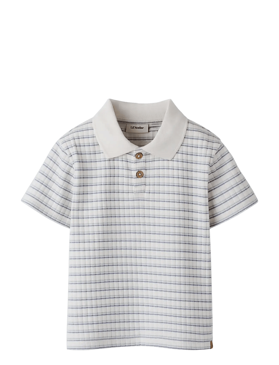 Lil'Atelier - NMMHALDUR SS LOOSE POLO LIL - polos à manches courtes - coconut milk - 0