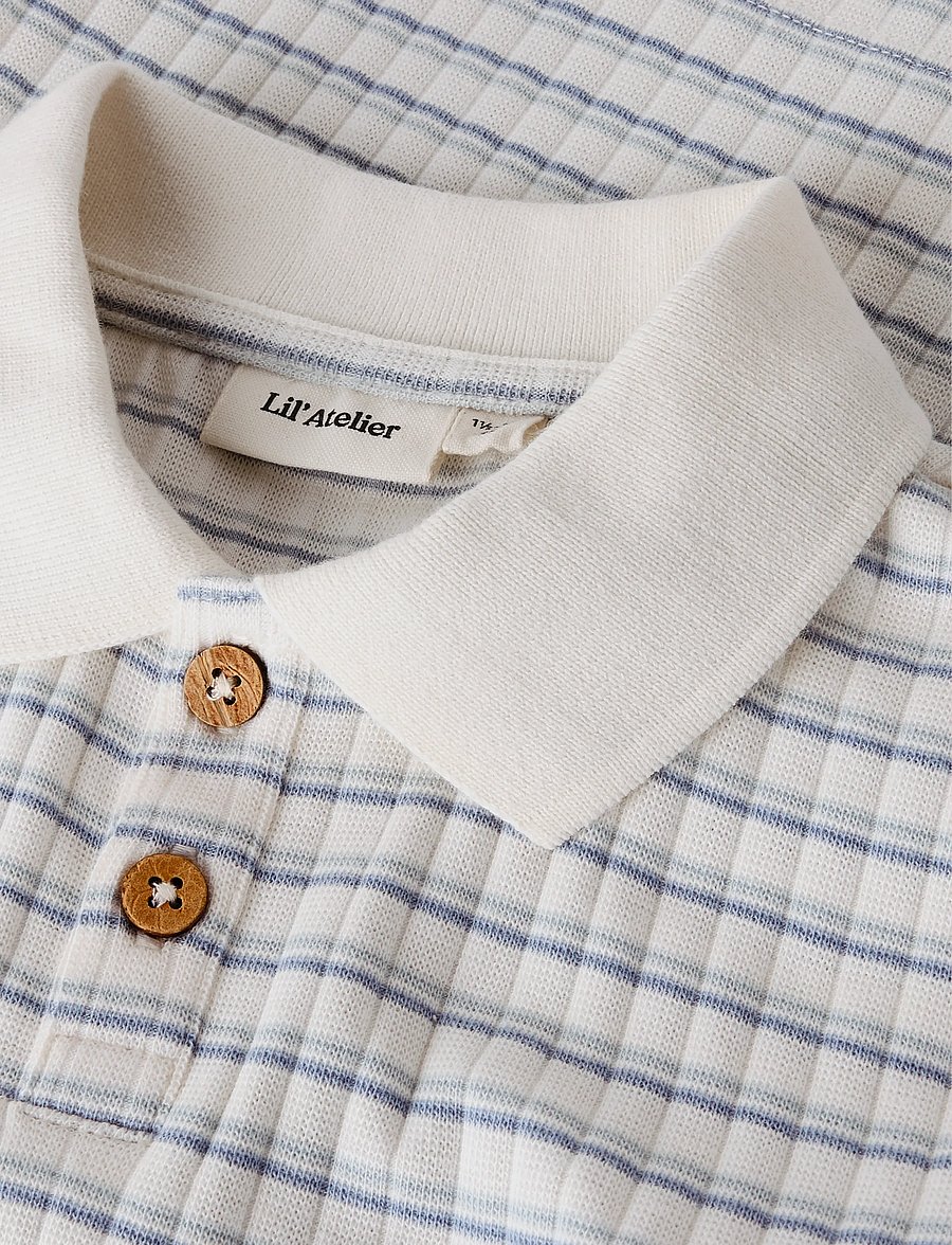 Lil'Atelier - NMMHALDUR SS LOOSE POLO LIL - polos à manches courtes - coconut milk - 4