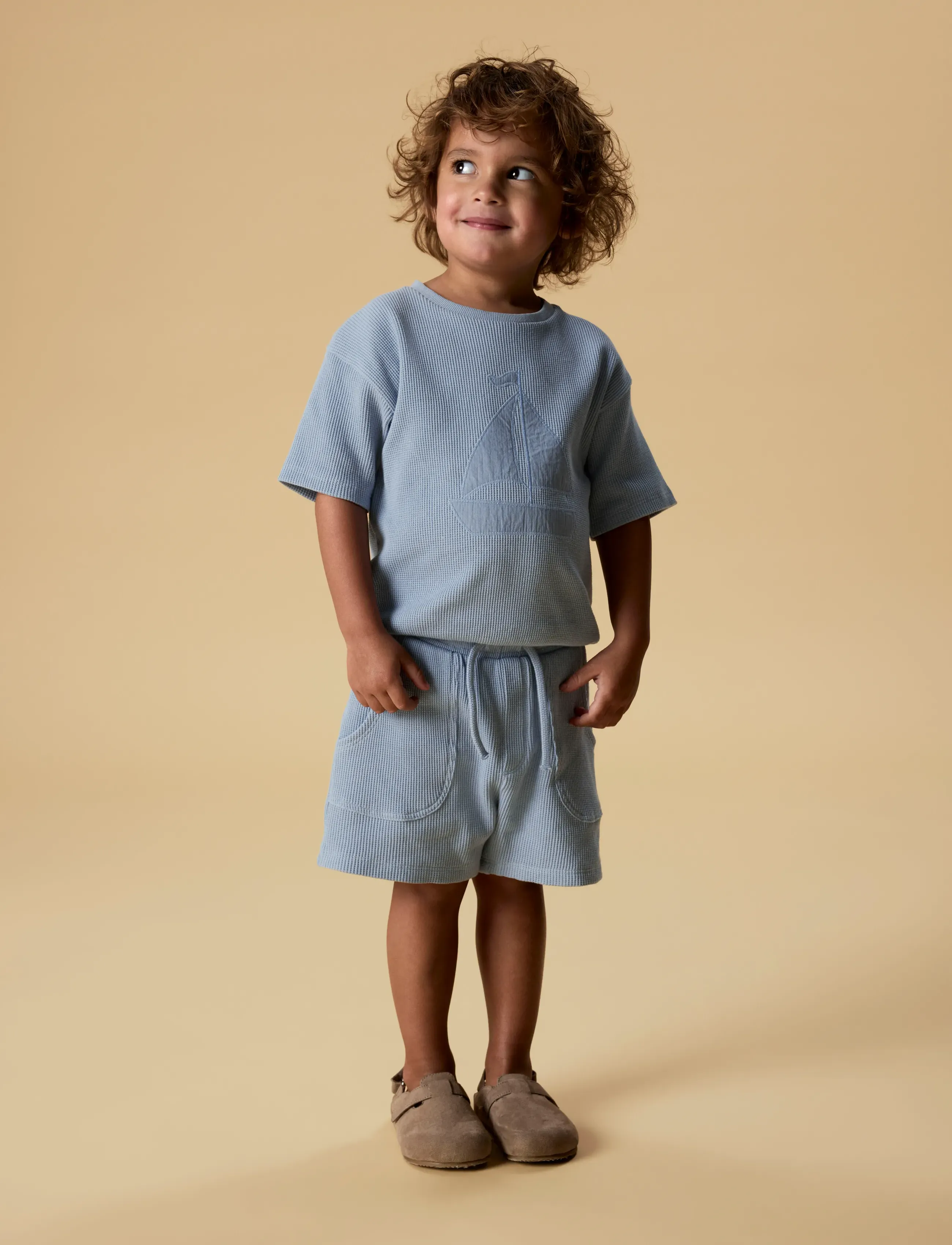 Lil'Atelier - NMMHARUN LOOSE SWEAT SHORTS LIL - mjúkar stuttbuxur - dusty blue - 2