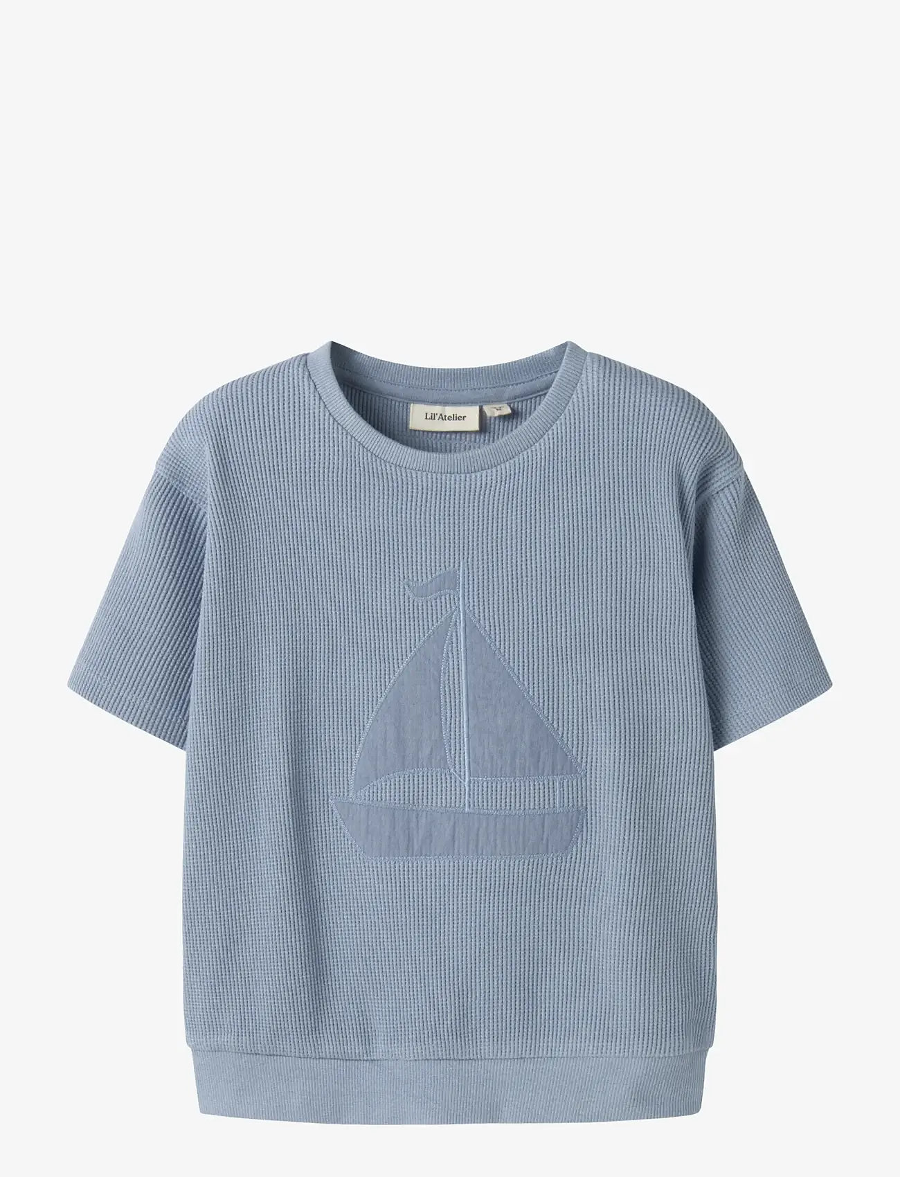 Lil'Atelier - NMMHARUN SS LOOSE SWEAT LIL - sweatshirts - dusty blue - 1