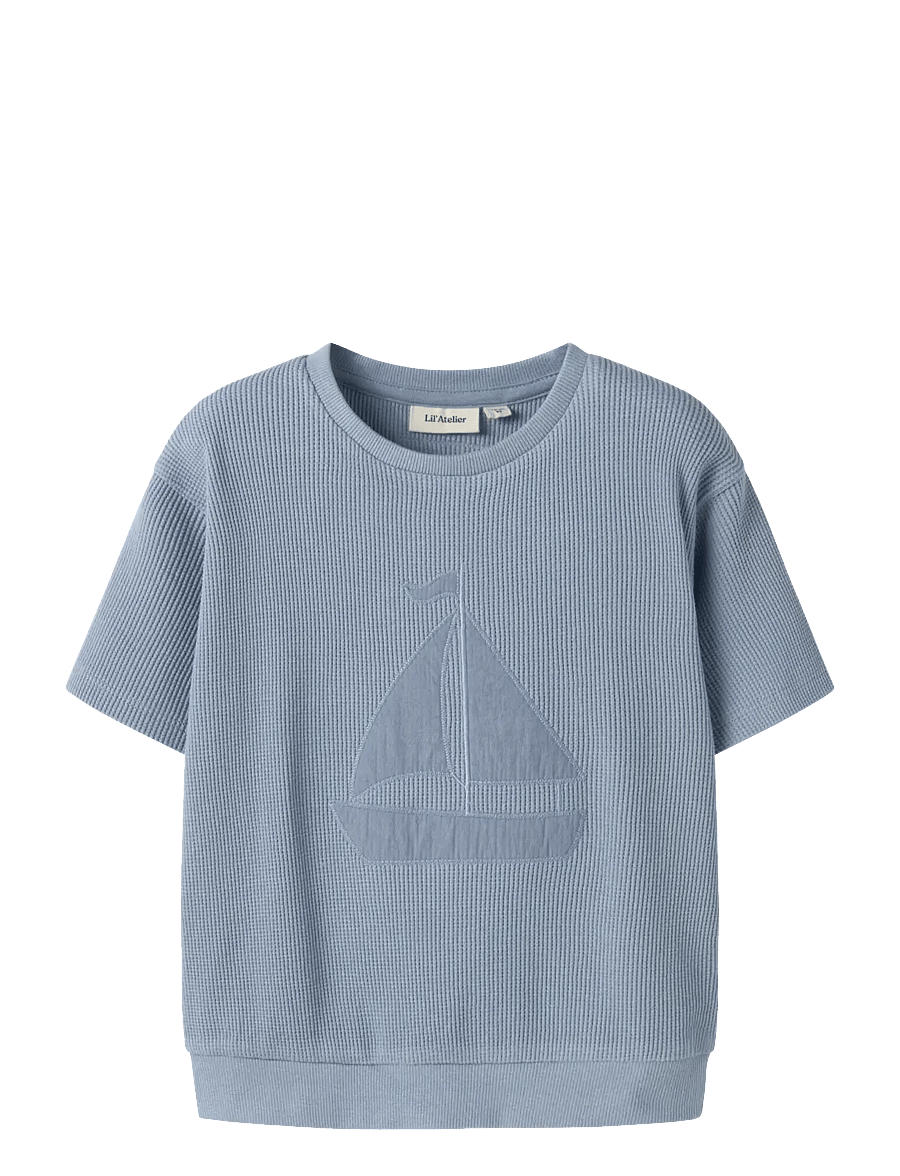 Lil'Atelier - NMMHARUN SS LOOSE SWEAT LIL - sweatshirts - dusty blue - 1