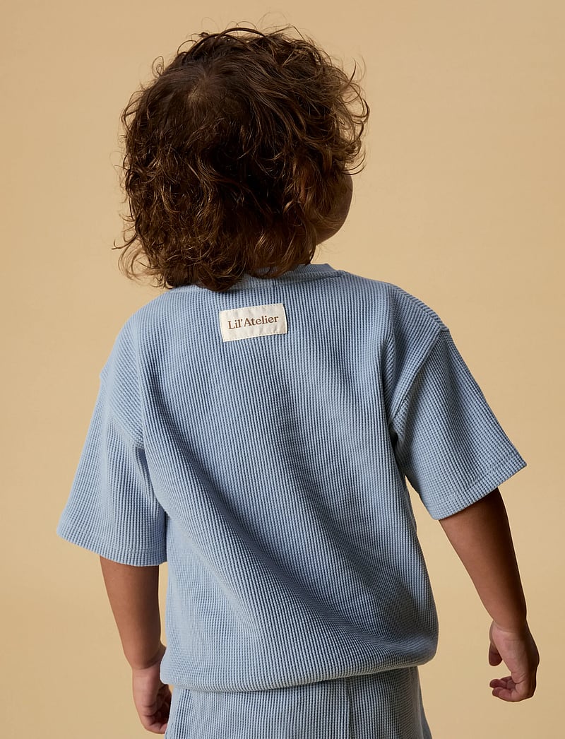 Lil'Atelier - NMMHARUN SS LOOSE SWEAT LIL - sweatshirts - dusty blue - 4