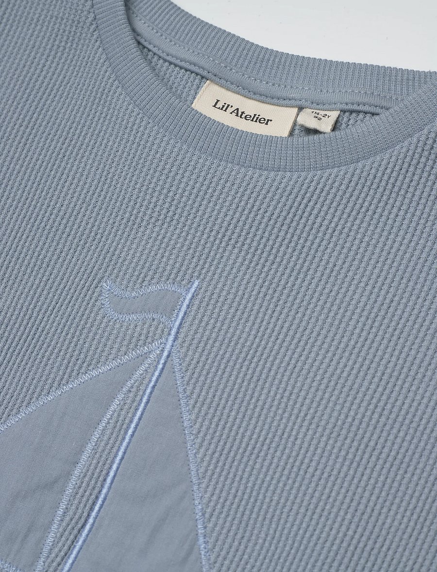 Lil'Atelier - NMMHARUN SS LOOSE SWEAT LIL - sweatshirts - dusty blue - 5