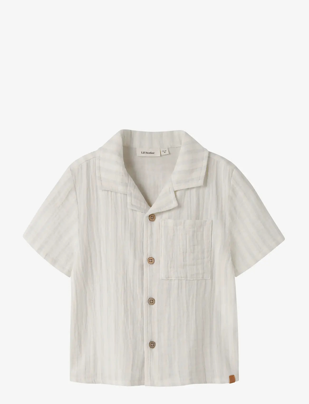 Lil'Atelier - NMMHAGI SS LOOSE SHIRT LIL - overhemden met korte mouwen - coconut milk - 0
