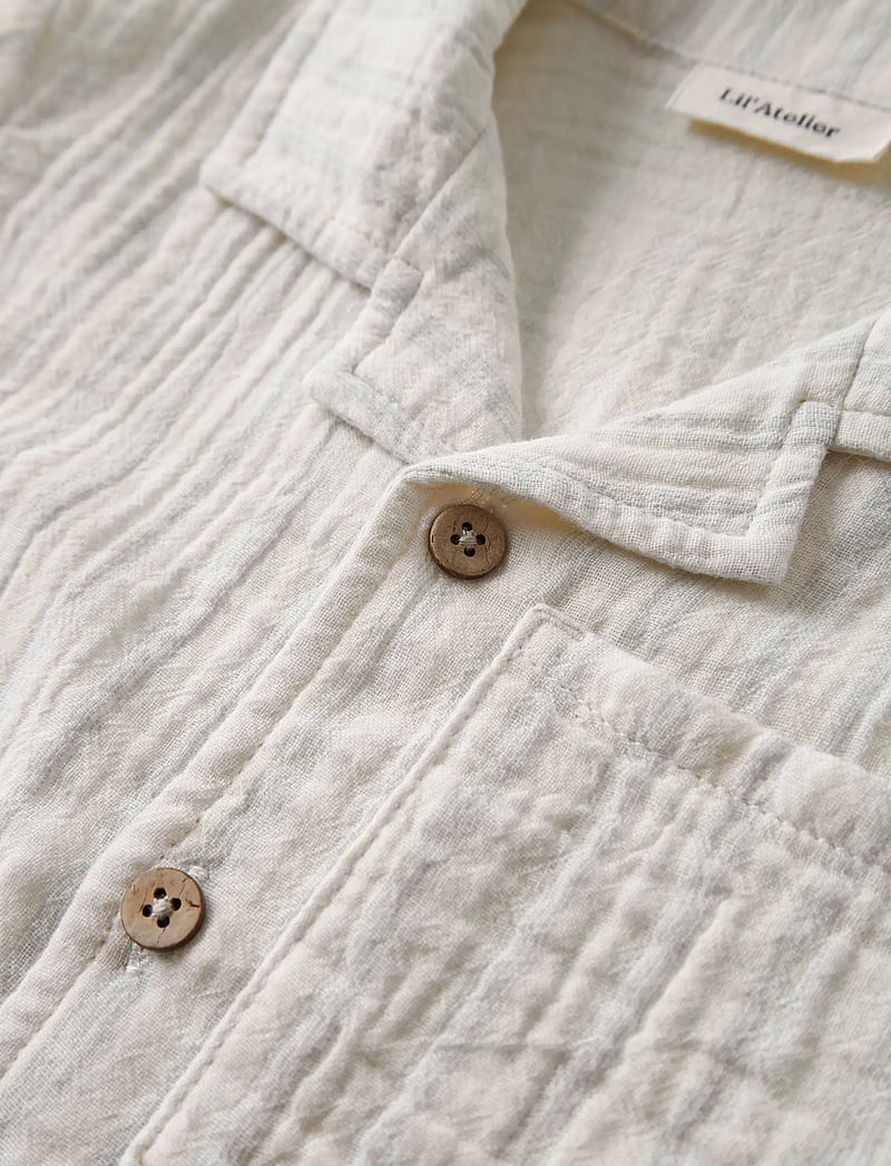 Lil'Atelier - NMMHAGI SS LOOSE SHIRT LIL - overhemden met korte mouwen - coconut milk - 3