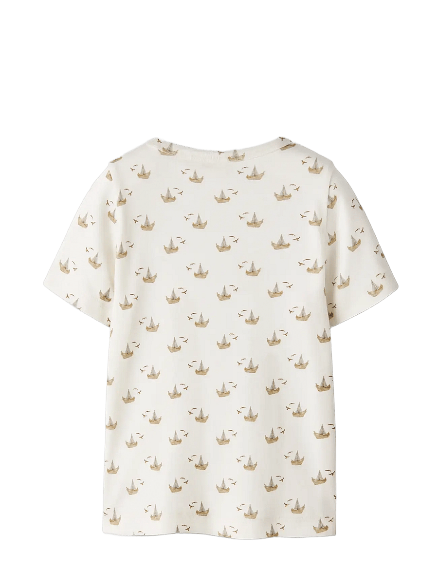 Lil'Atelier - NMMGAYO SOR SS SLIM TOP LIL - krótki rękaw - coconut milk - 1