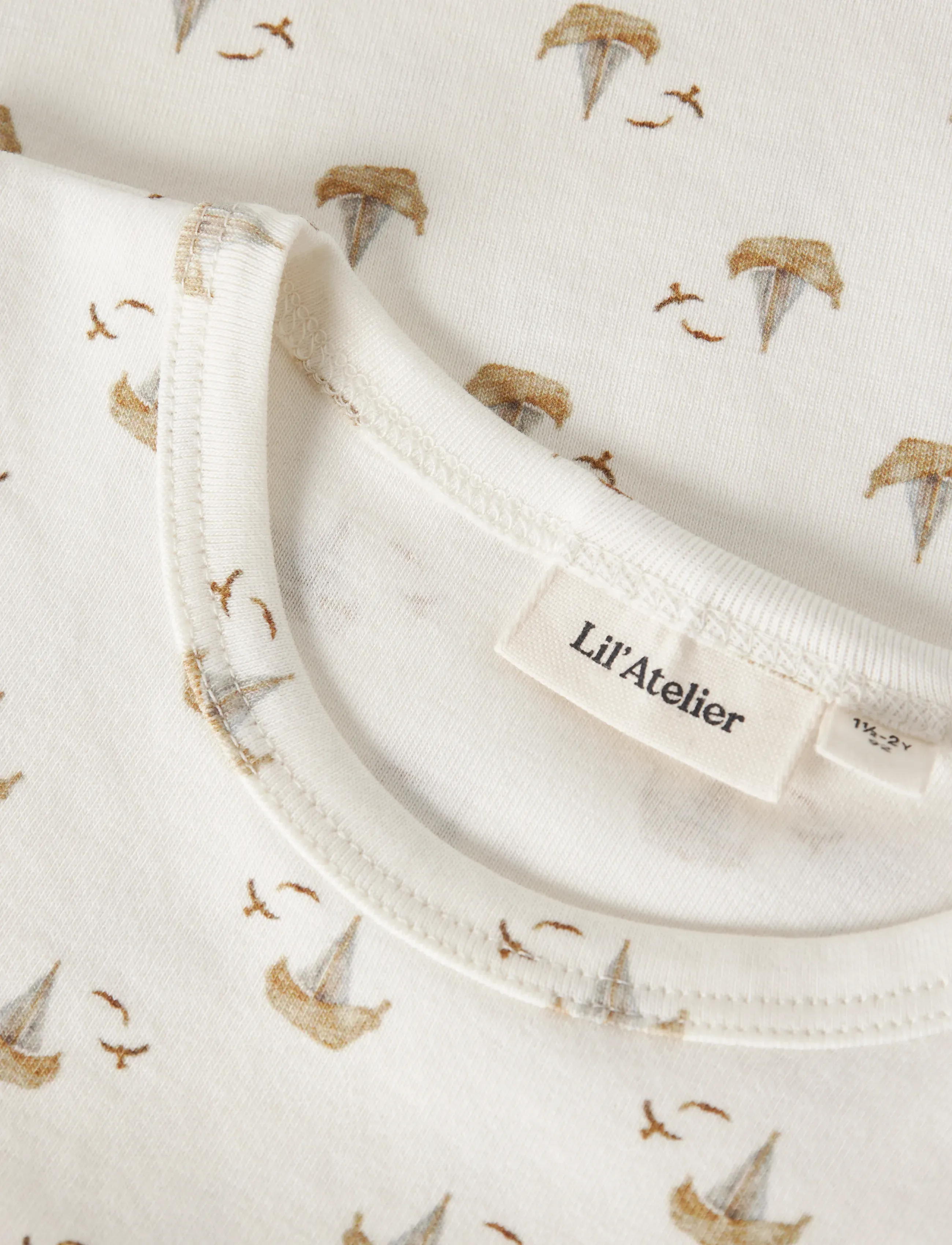 Lil'Atelier - NMMGAYO SOR SS SLIM TOP LIL - krótki rękaw - coconut milk - 2