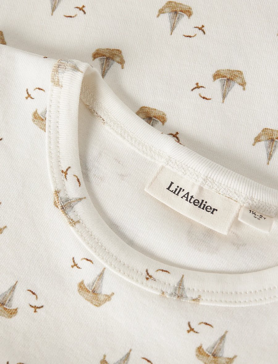 Lil'Atelier - NMMGAYO SOR SS SLIM TOP LIL - krótki rękaw - coconut milk - 2