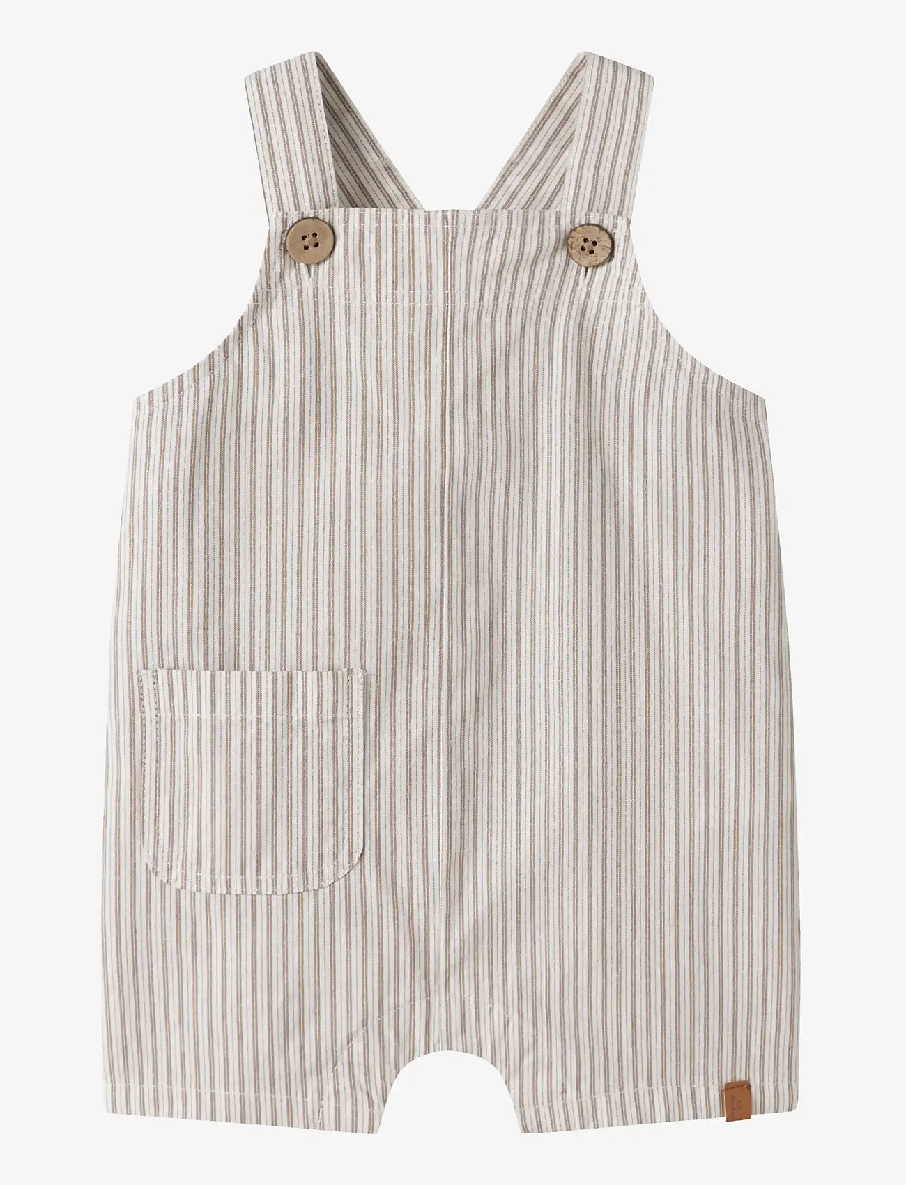 Lil'Atelier - NBMHELO LOOSE SHORT OVERALL LIL - kombinezoni - coconut milk - 0