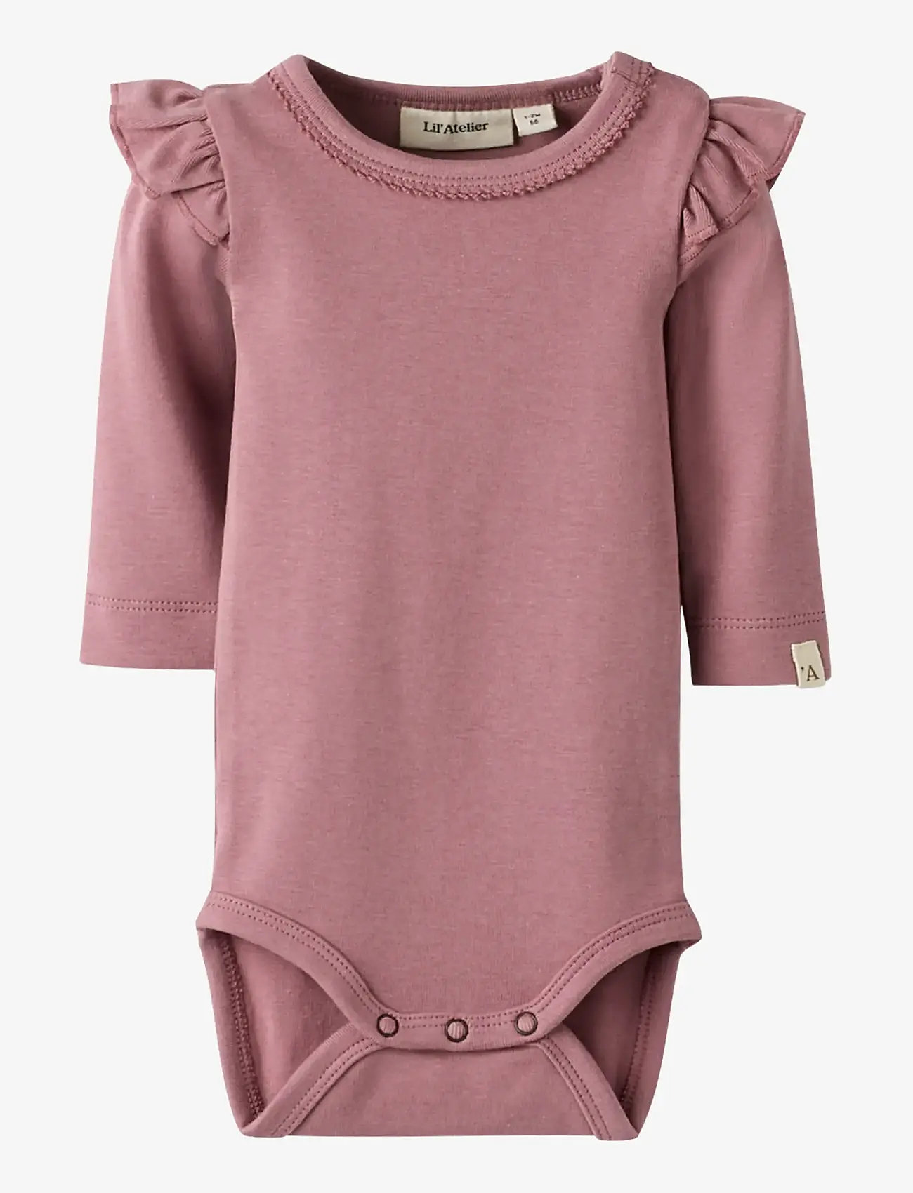 Lil'Atelier - NBFLAYO SEV LS SLIM BODY SOLID LIL - long-sleeved bodies - nostalgia rose - 1