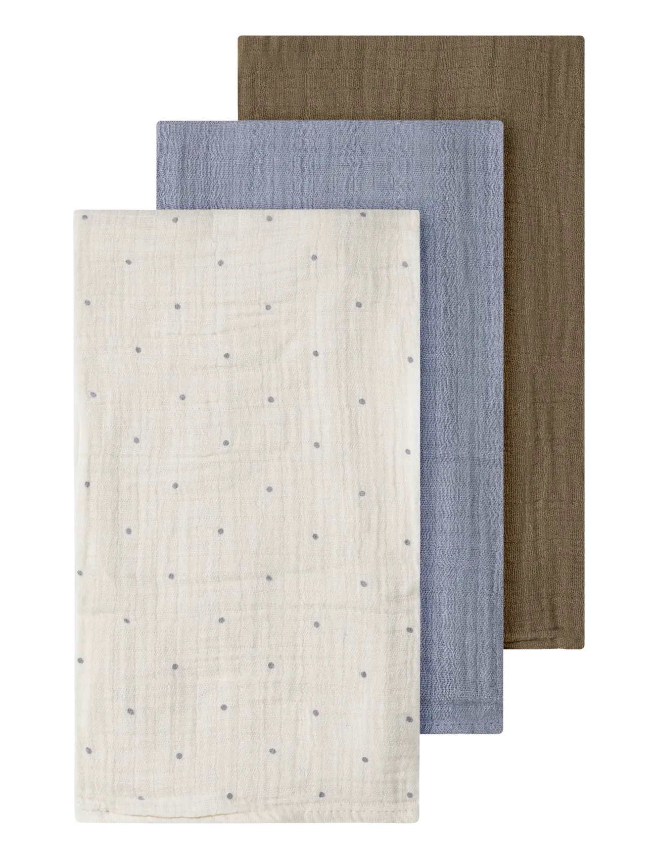 Lil'Atelier Nbnisleys 3Pack Nappies Lil Noos, Børn, Musselin Stofbleer, Beige, Str: ONE SIZE