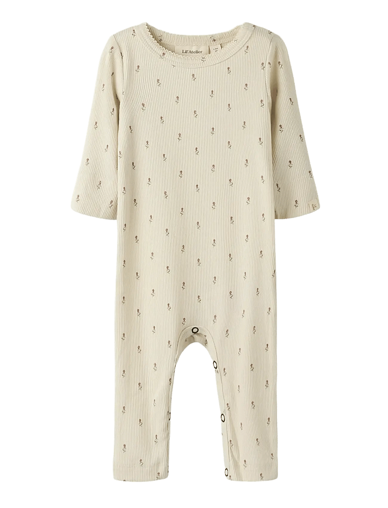 Lil'Atelier - NBFGAGO LS NIGHTSUIT LIL - schlafoveralls - turtledove - 1