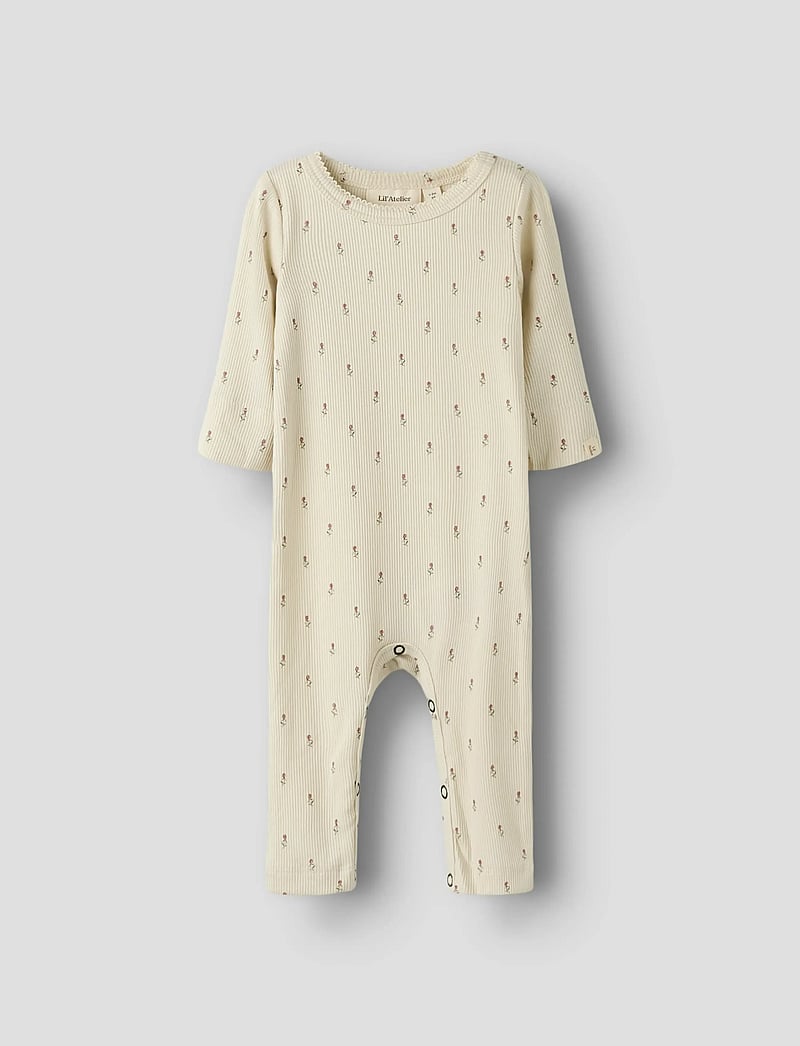 Lil'Atelier - NBFGAGO LS NIGHTSUIT LIL - schlafoveralls - turtledove - 0
