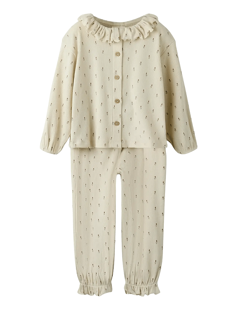Lil'Atelier - NMFGAGO RUA LOOSE NIGHT SET LIL - pyjamassæt - turtledove - 1