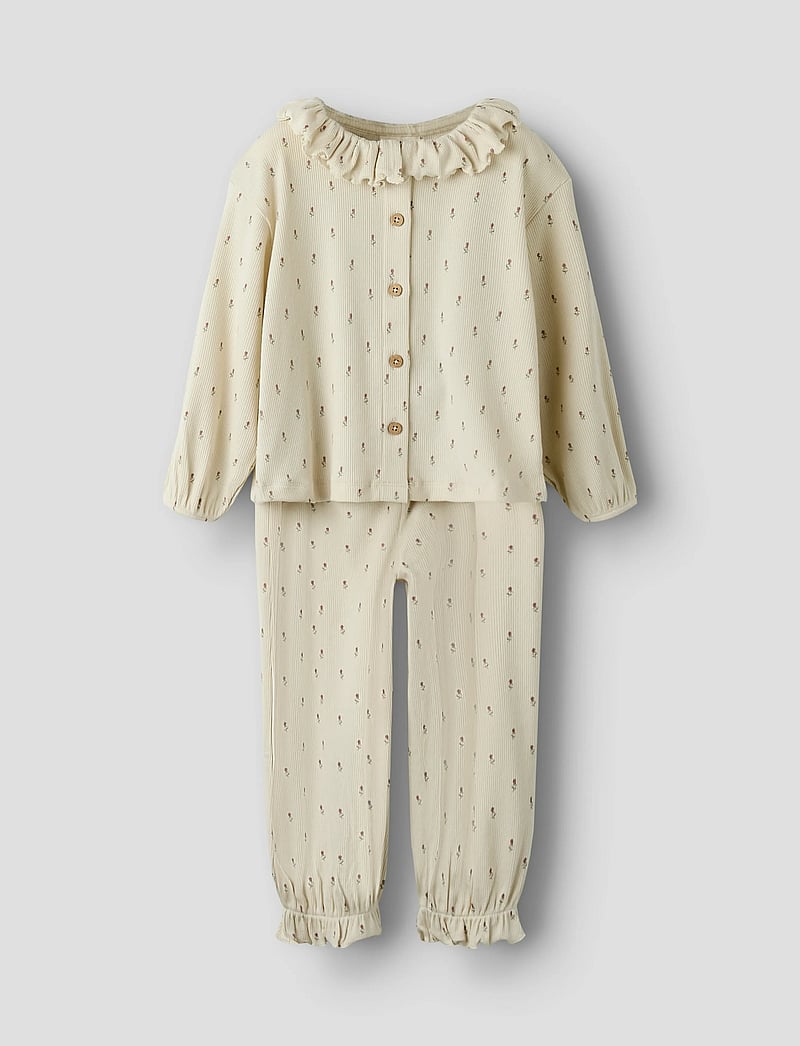 Lil'Atelier - NMFGAGO RUA LOOSE NIGHT SET LIL - pyjamassæt - turtledove - 0