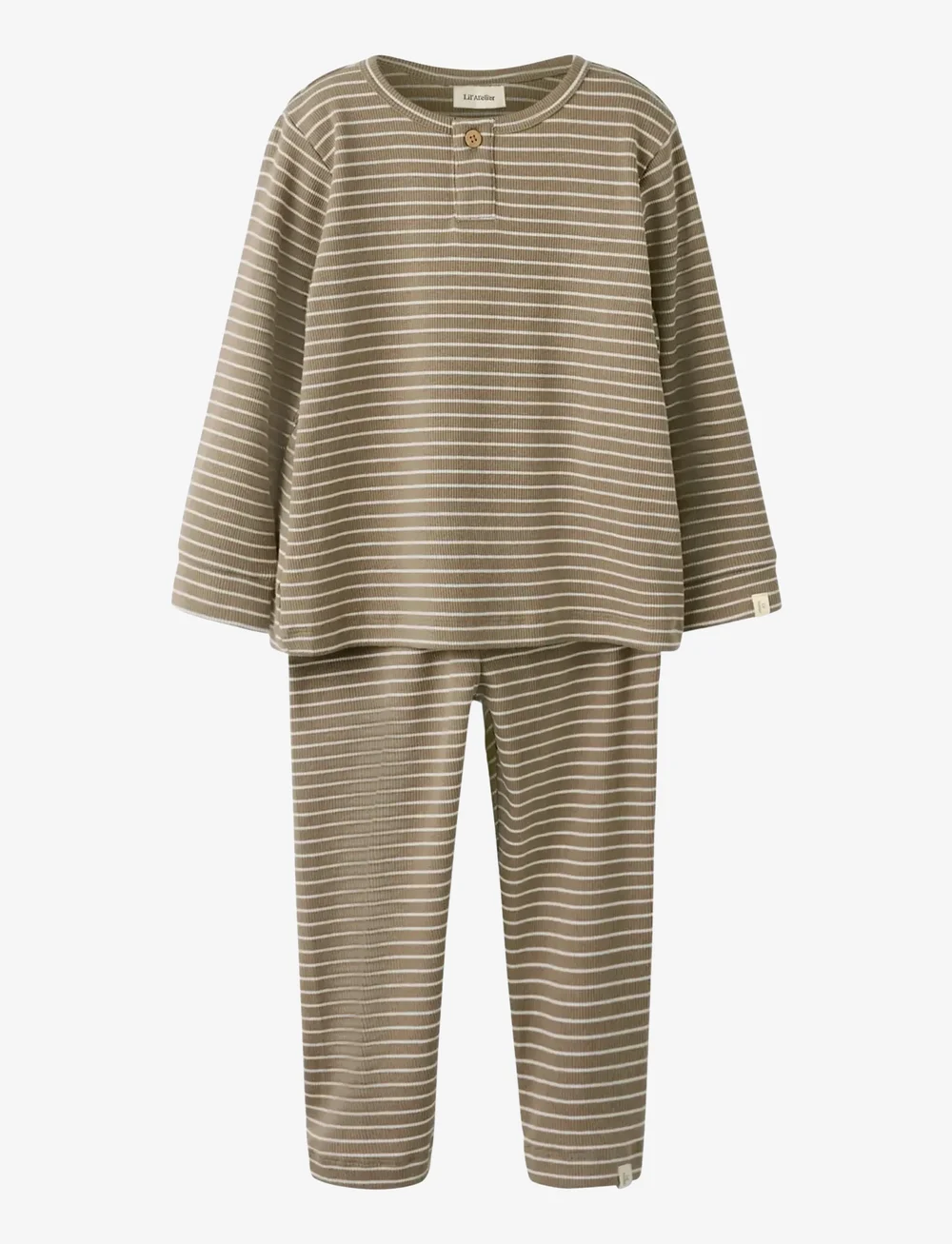 Lil'Atelier - NMMGAGO LS NIGHT SET LIL - pyjamassæt - sepia tint - 1