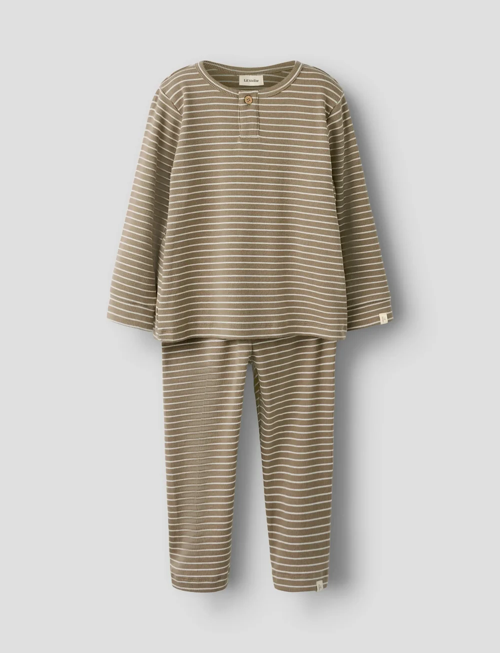 Lil'Atelier - NMMGAGO LS NIGHT SET LIL - pyjamassæt - sepia tint - 0