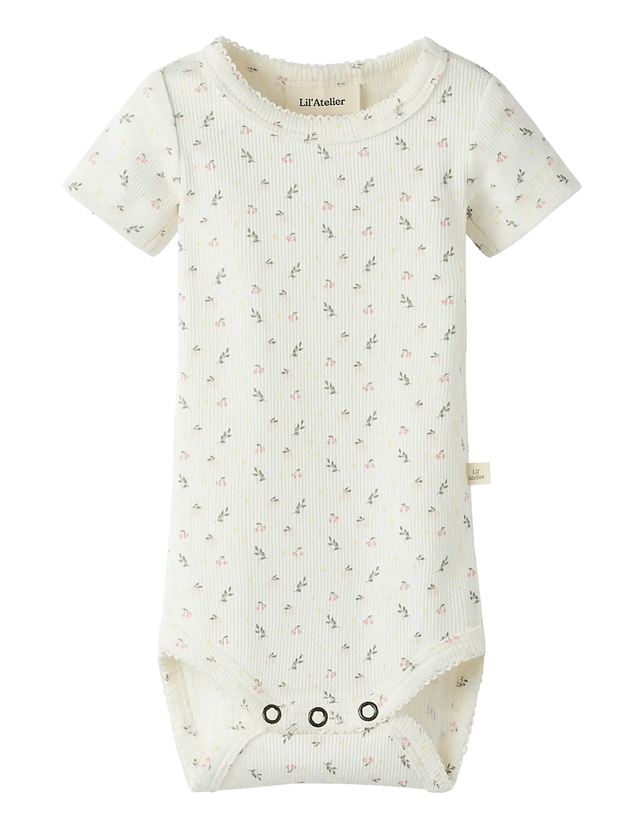 Lil'Atelier - NBFGAGO SS SLIM BODY LIL NOOS - kurzärmelige bodys - coconut milk - 0
