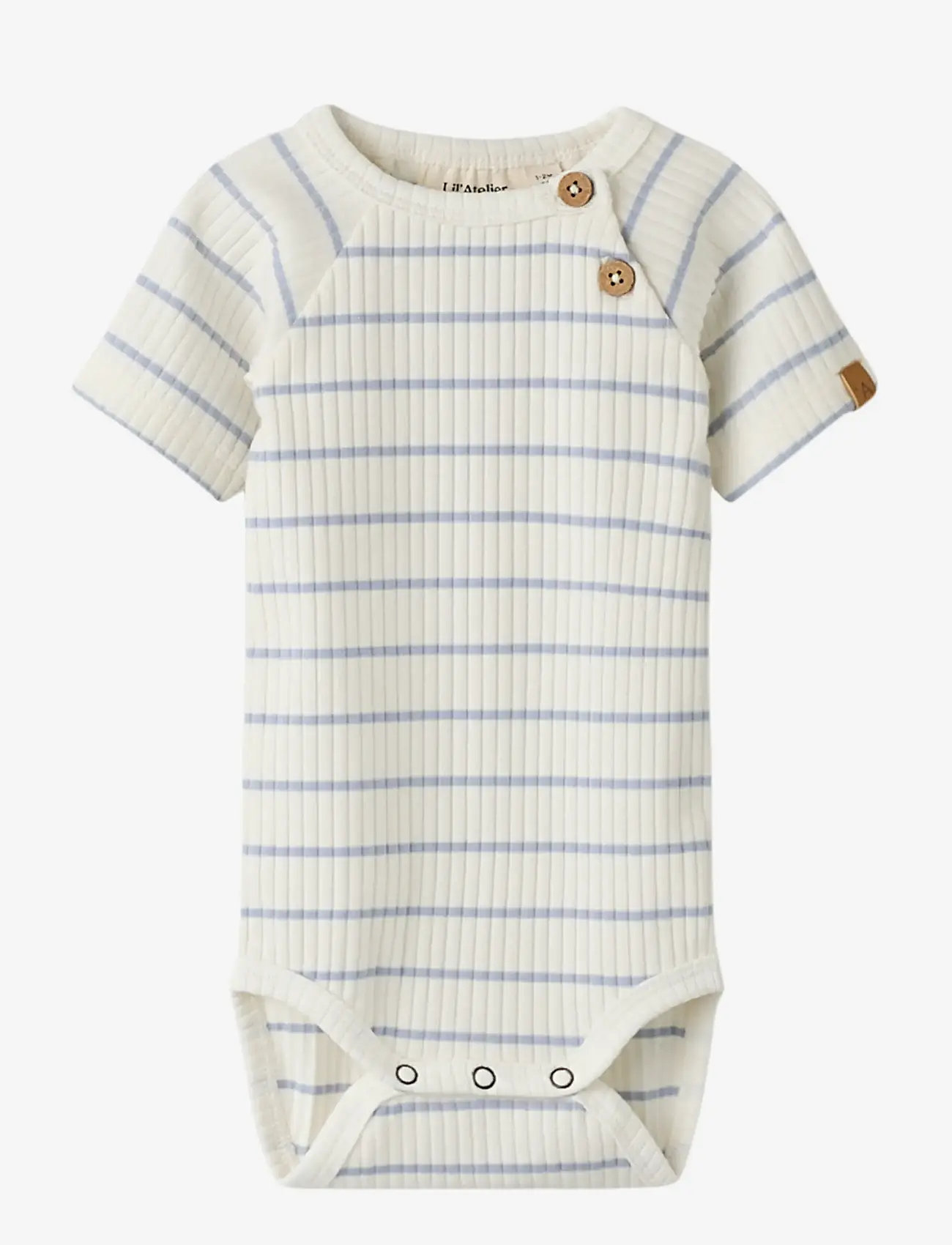 Lil'Atelier - NBMKAIL SS SLIM BODY LIL NOOS - kortärmade bodysuits - coconut milk - 0