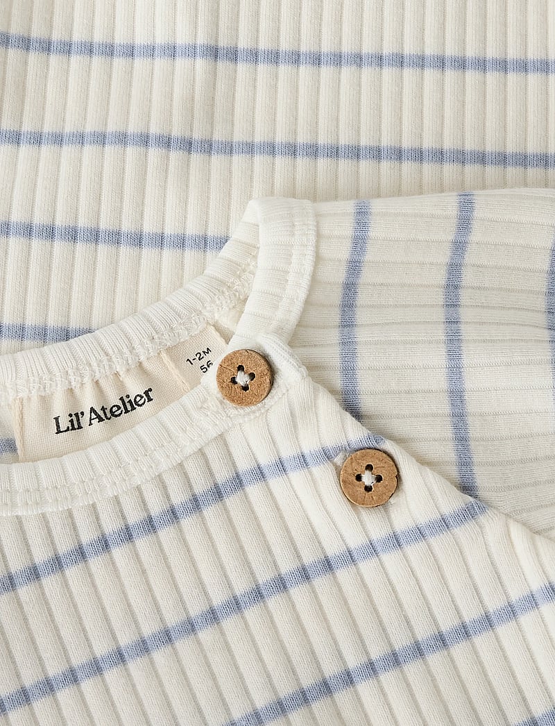 Lil'Atelier - NBMKAIL SS SLIM BODY LIL NOOS - kortärmade bodysuits - coconut milk - 3