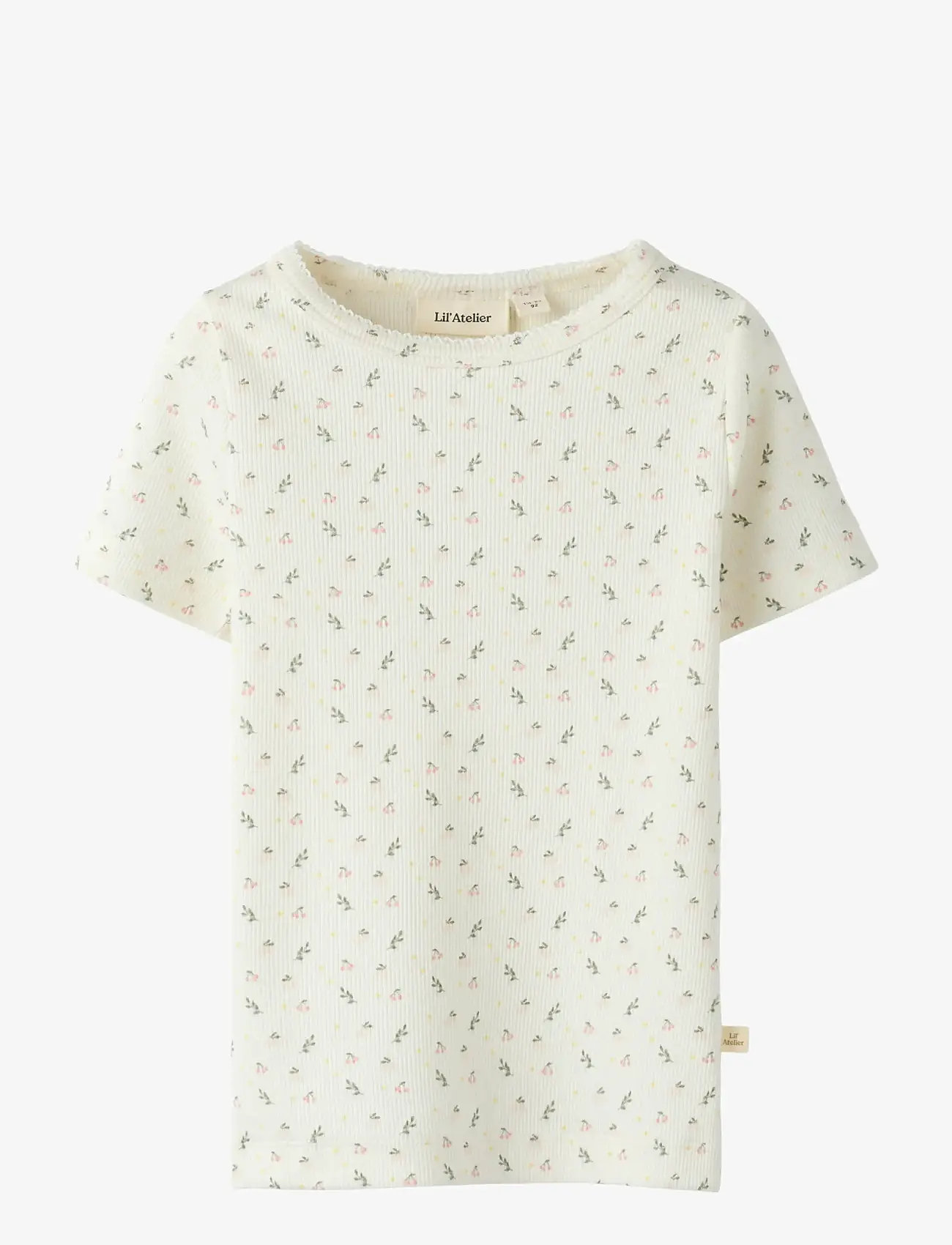 Lil'Atelier - NMFGAGO SS SLIM TOP LIL NOOS - short-sleeved t-shirts - coconut milk - 1