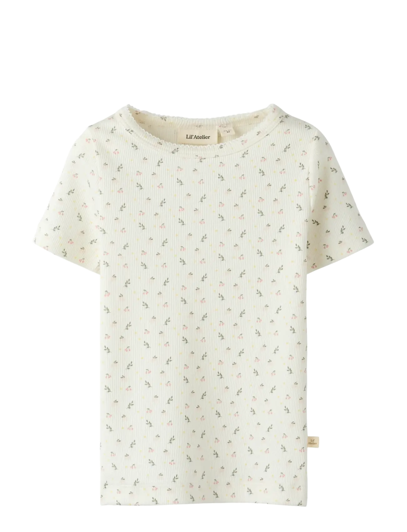 Lil'Atelier NMFGAGO SS SLIM TOP LIL NOOS - Overdele - COCONUT MILK / cream