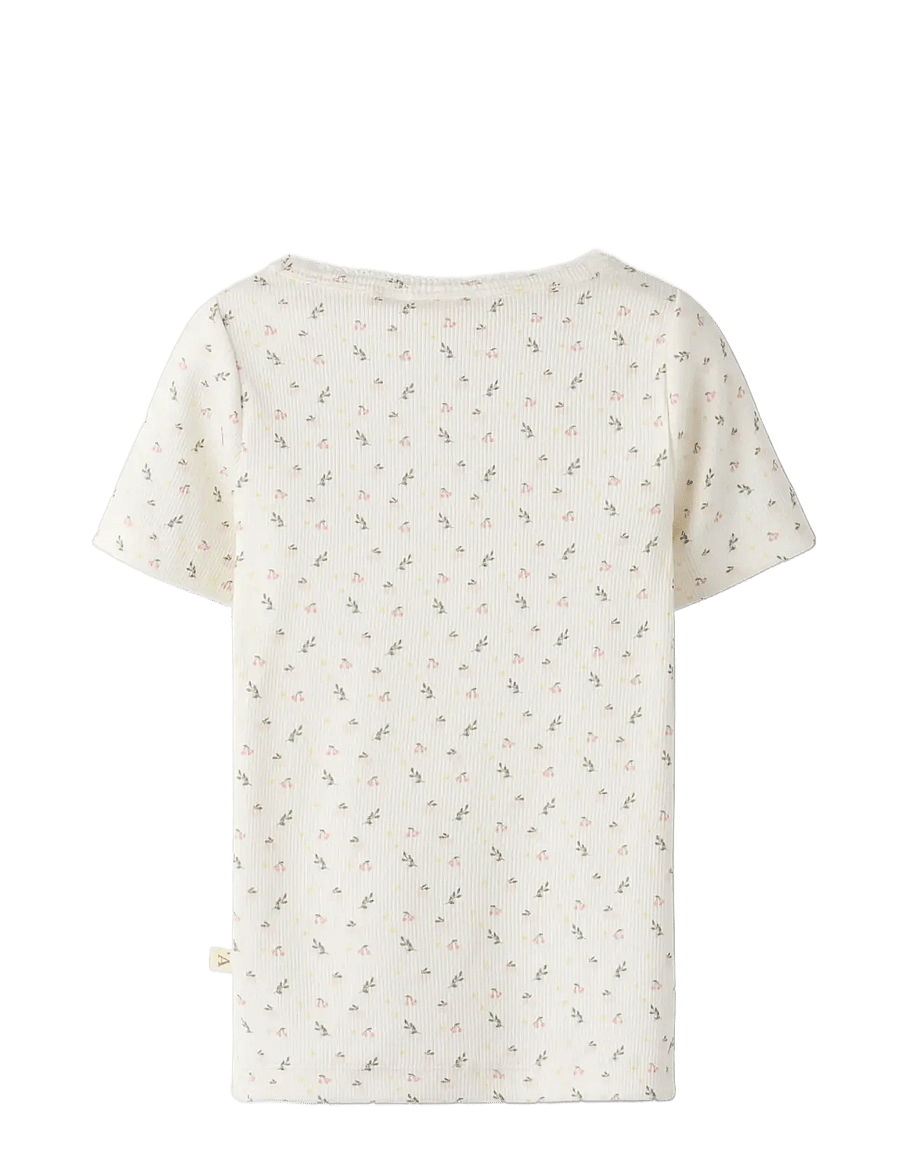 Lil'Atelier - NMFGAGO SS SLIM TOP LIL NOOS - lyhythihaiset t-paidat - coconut milk - 2