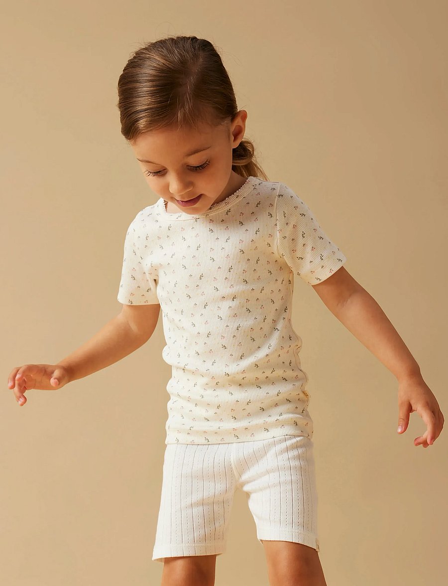 Lil'Atelier - NMFGAGO SS SLIM TOP LIL NOOS - lyhythihaiset t-paidat - coconut milk - 0