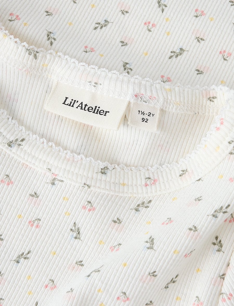 Lil'Atelier - NMFGAGO SS SLIM TOP LIL NOOS - lyhythihaiset t-paidat - coconut milk - 5