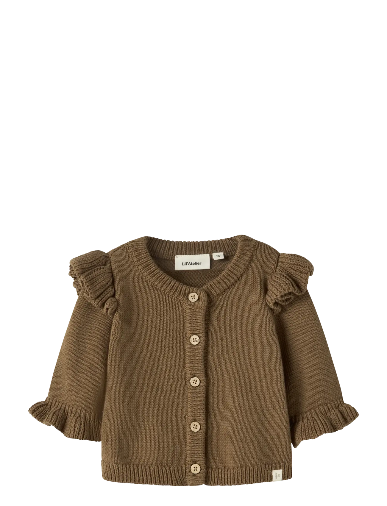 Lil'Atelier NBFKOPA LS KNIT CARD LIL - Cardigans - KANGAROO / brown