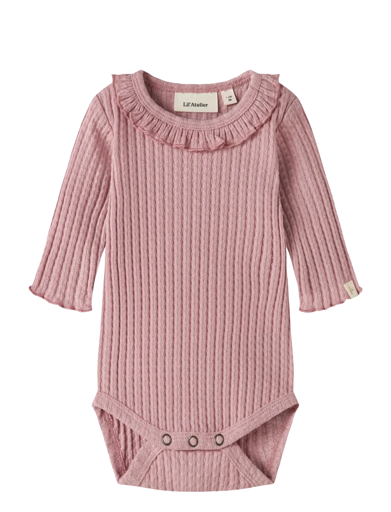 Lil'Atelier Nbfkelsa Ls Slim Body Lil, 68, Bodys, Rosa - Long-sleeved Kinder