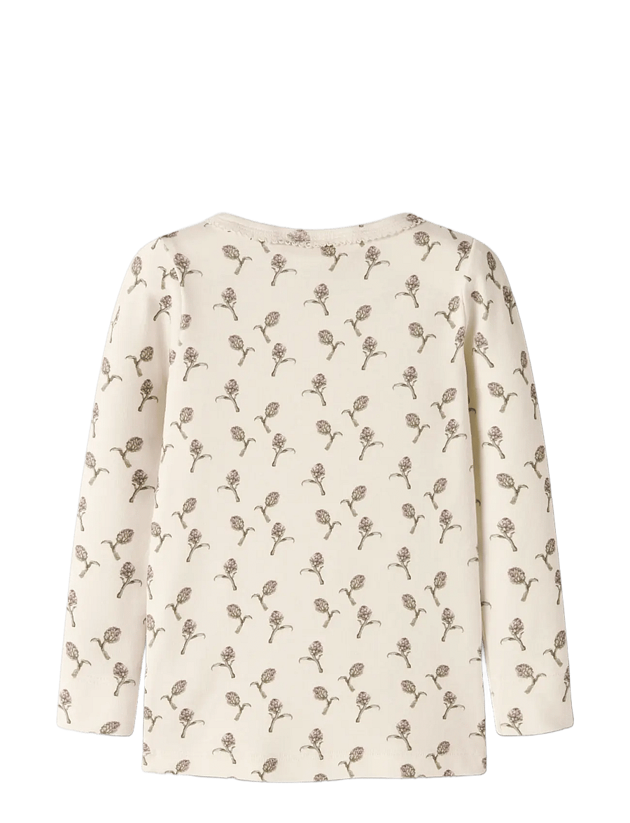 Lil'Atelier - NMFGAYO SIG LS SLIM TOP LIL - långärmade t-shirts - turtledove - 1