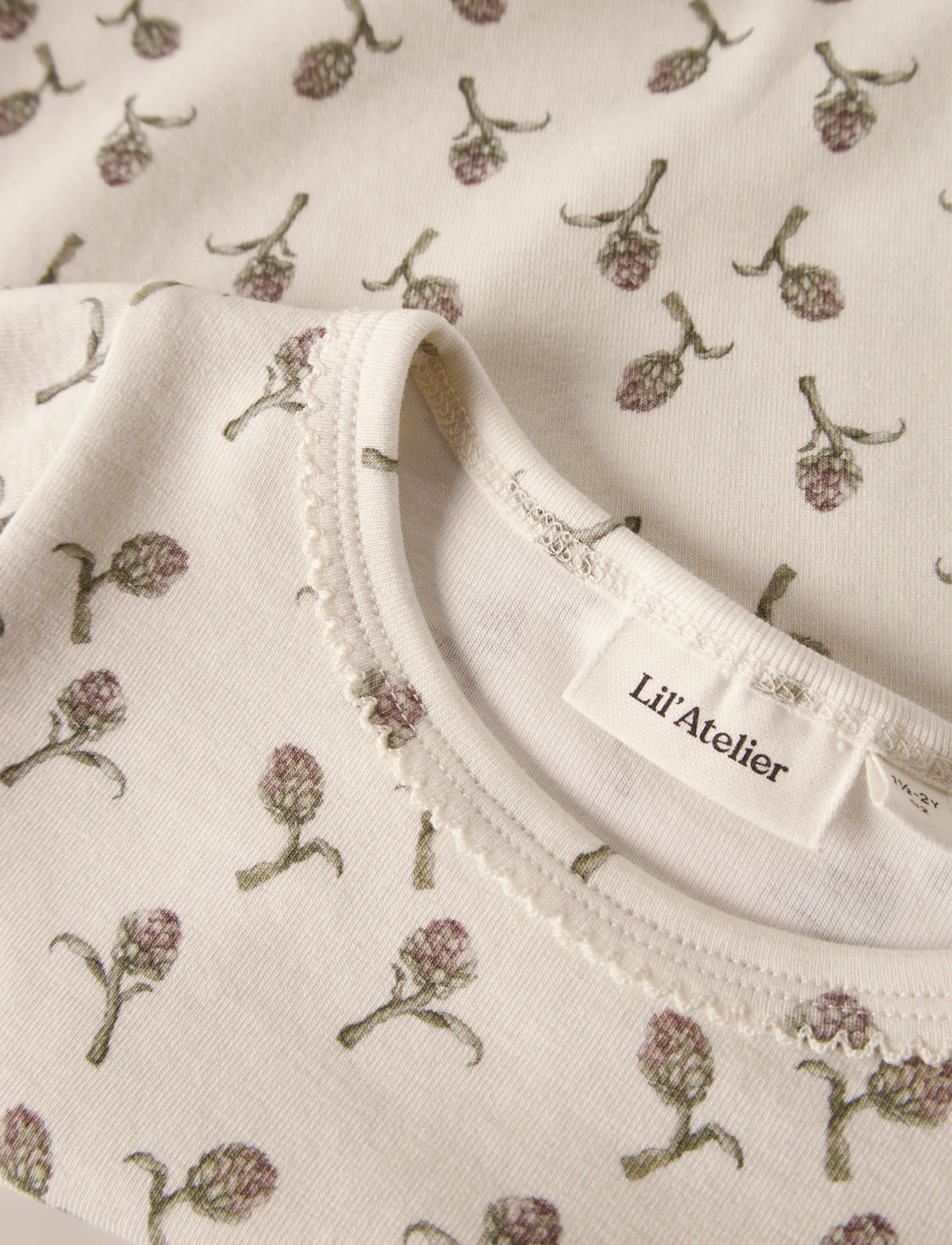 Lil'Atelier - NMFGAYO SIG LS SLIM TOP LIL - långärmade t-shirts - turtledove - 2