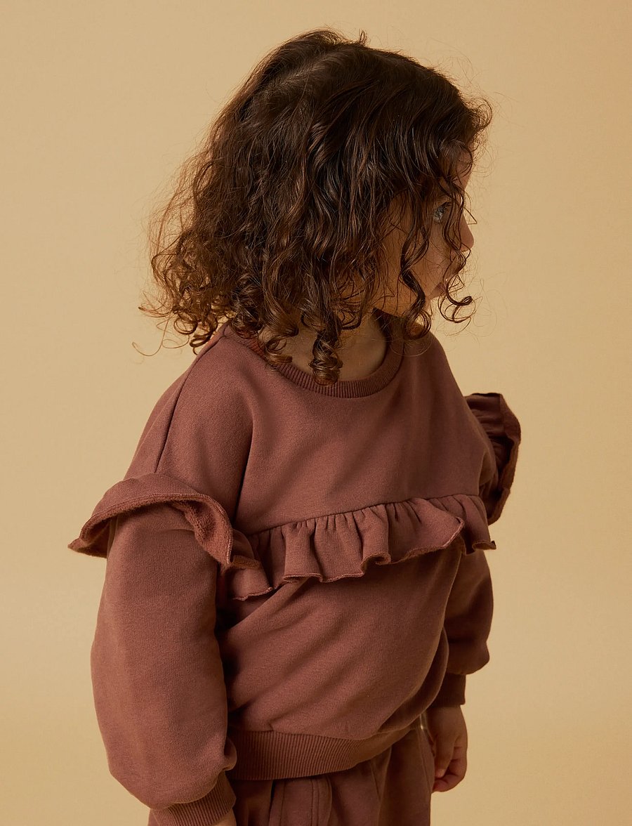 Lil'Atelier - NMFILONDON RIK LS LOOSE SWEAT LIL - sweatshirts - maple syrup - 0